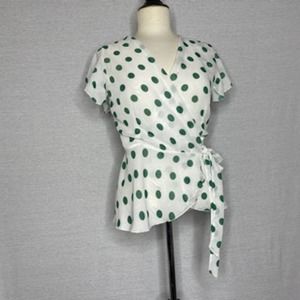 Y). NY&C Sweet Pea VNeck Short Sleeve Blouse